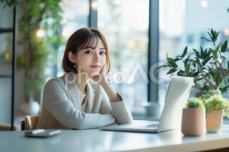 転職日本人女性会社員 人物,清楚,日本人の写真素材