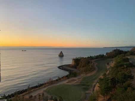 朝焼けの太平洋 朝焼けの太平洋 海,空,自然の写真素材