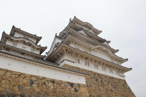 姫路城 姫路城,眺望,城内の写真素材