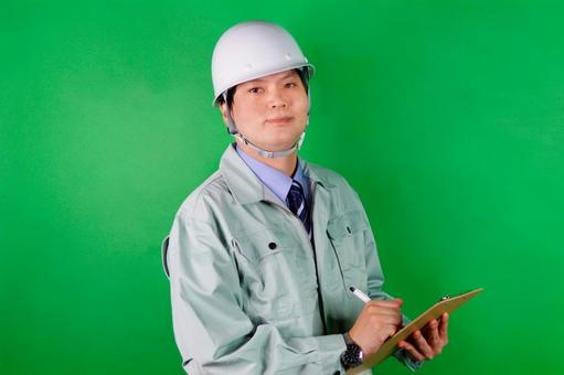 作業服の男性作業員 作業服,男性,作業員の写真素材