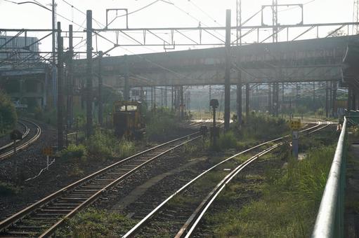 鉄道の線路5 線路,鉄道,駅の写真素材