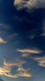 夕方の空と雲 夕方の空と雲の写真