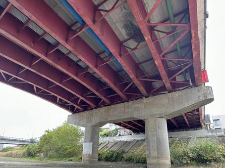 橋脚１ 川,橋,橋脚の写真素材