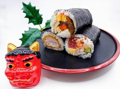 恵方巻き 恵方巻き,節分,2月3日の写真素材