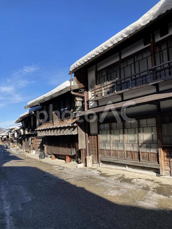 長野県塩尻市　奈良井宿 奈良井宿,宿場,宿場町の写真素材