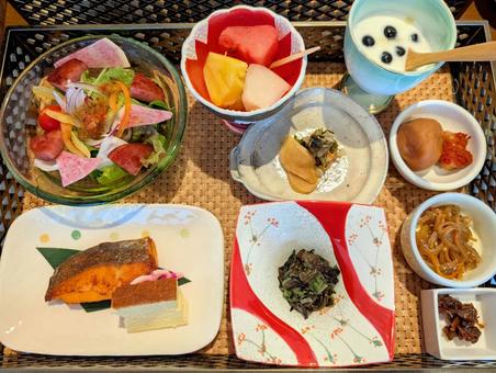 旅館の朝食 ホテルのモーニング 旅館の朝食 ホテルのモーニング 朝ご飯,朝食,モーニングの写真素材