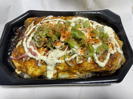 とんぺい焼き とんぺい焼き,豚肉,b級グルメの写真素材