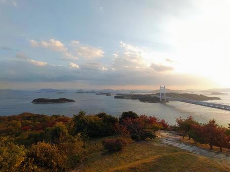 瀬戸内海　瀬戸大橋 瀬戸大橋,瀬戸内海,橋の写真素材