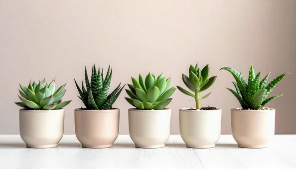 鉢に植えられた多肉植物の写真