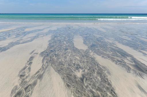 遠い波 ビーチ,砂浜,波の写真素材