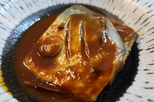 我が家の鯖の味噌煮（アップ） サバ,味噌,鯖の写真素材