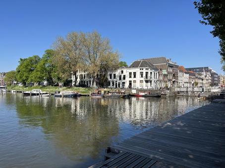 ユトレヒト ユトレヒト,オランダ,運河の写真素材