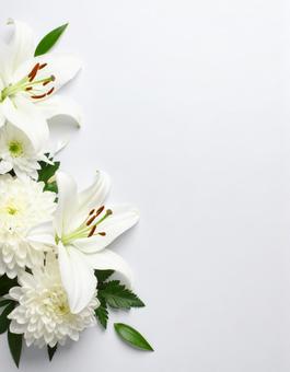 百合と菊の花 百合と菊の花の写真