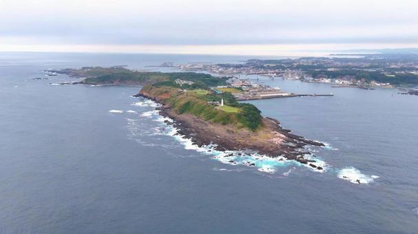 城ケ島 全景 空撮 城ケ島 全景 空撮の写真