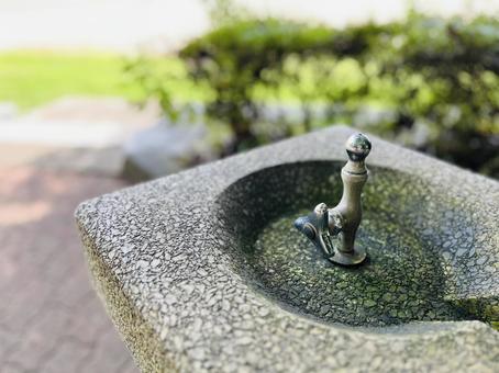公園の水飲み場 公園の水飲み場の写真