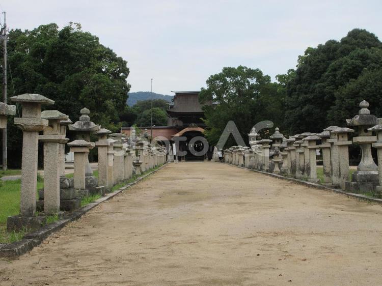 正八幡宮「楼拝殿」 正八幡宮,大内文化,平安時代の写真素材