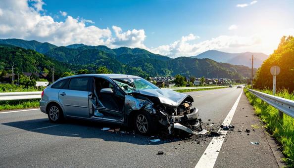 交通事故車の写真