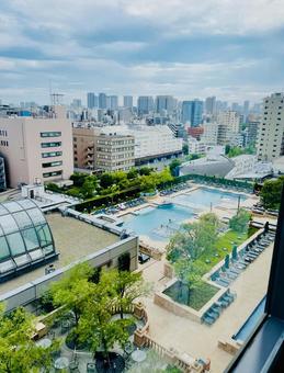 ホテルからの景色 ホテルからの景色 ホテル,景色,窓の写真素材