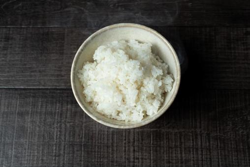 ご飯の上からの写真 ご飯の上からの写真 ご飯,お米,白米の写真素材