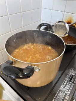 インドカレー作り インドカレー作り カレーライス,インドカレー,ネパール料理の写真素材