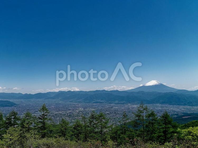 高山からの眺望（山梨） 景色,トレッキング,山の写真素材