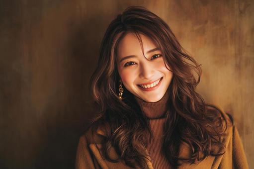 木目調背景、ヘアサロンモデルイメージ 木目調背景、ヘアサロンモデルイメージの写真