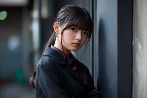 黒をテーマにした若い女性 黒をテーマにした若い女性の写真