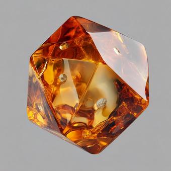 自然の芸術品:琥珀色の透明な結晶 自然の芸術品:琥珀色の透明な結晶の写真