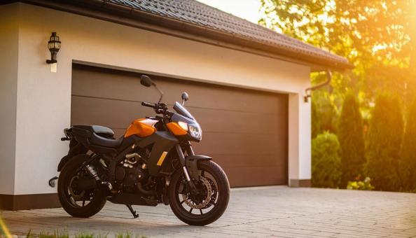 バイクのガレージ バイクのガレージの写真