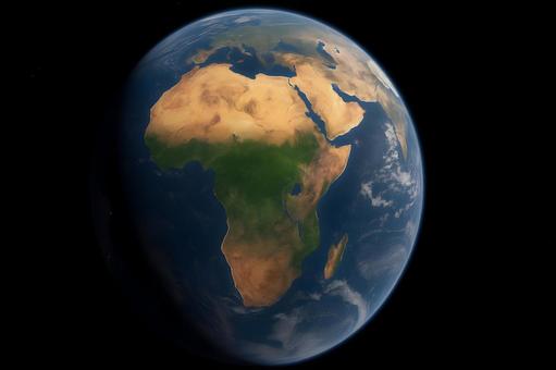 アフリカ全景地球の写真