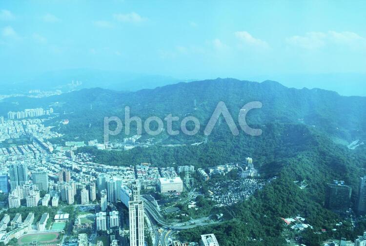 台北の高層ビルからの眺め（遠景） 台湾,台北,taipeiの写真素材