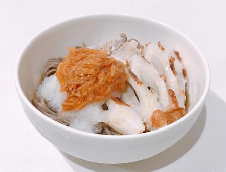 竹輪なめ茸おろし蕎麦 竹輪なめ茸おろし蕎麦 竹輪なめ茸おろし蕎麦,おろしなめ茸蕎麦,フードの写真素材