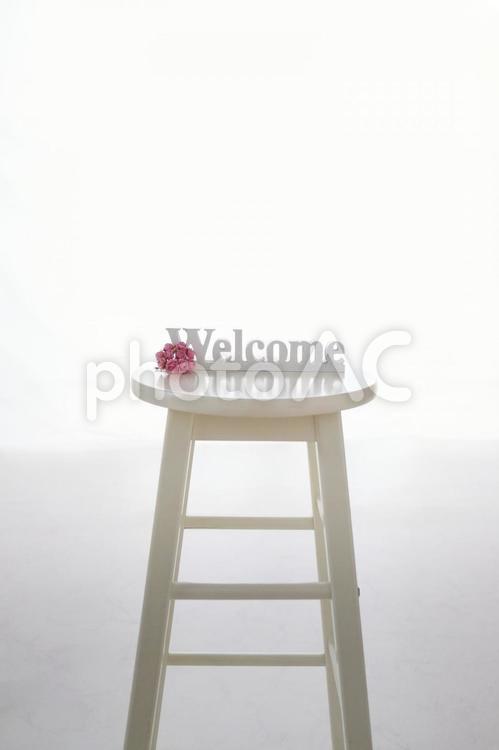 Welcome　ミニブーケ添え3 ウェルカム,ブーケ,花の写真素材