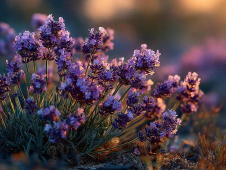心癒されるラベンダーの花々 心癒されるラベンダーの花々の写真