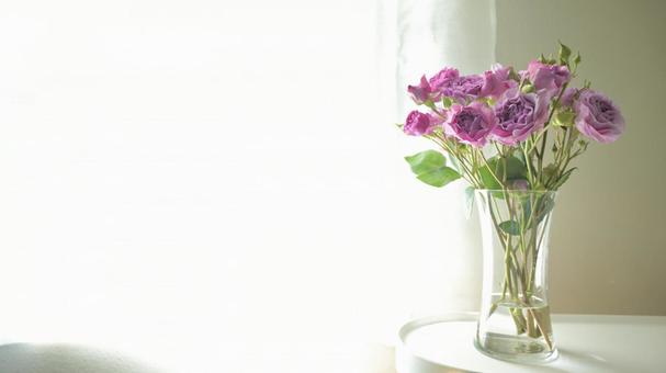 花のある暮らし　バラ バラ,花,花束の写真素材