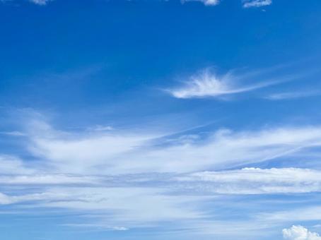 夏空と雲 夏空と雲の写真