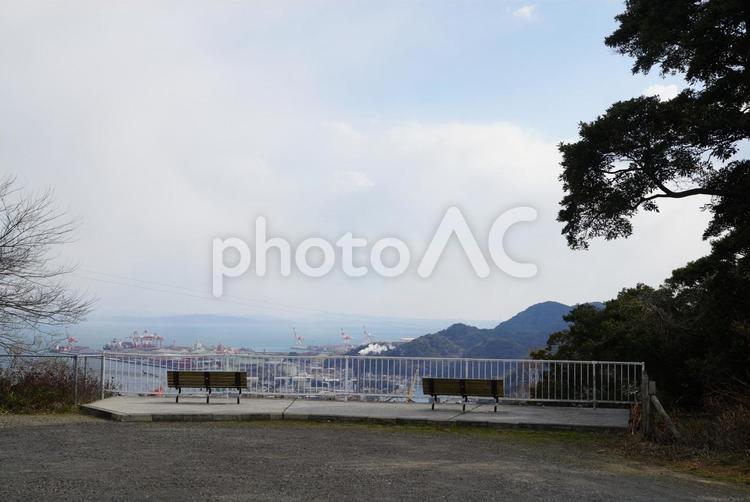 展望台の風景 海辺の町,街並み,風景の写真素材