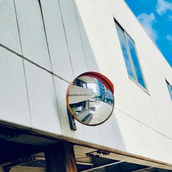 Photo, curved mirror, mirror, safety, 
