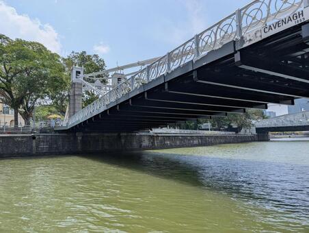 カヴァナフ橋 カヴァナフ橋,シンガポール川,町並みの写真素材