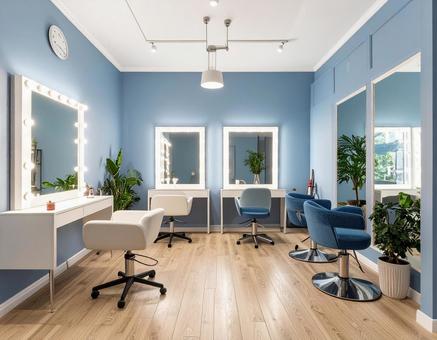 おしゃれな美容室インテリアの空間イメージ おしゃれな美容室インテリアの空間イメージの写真