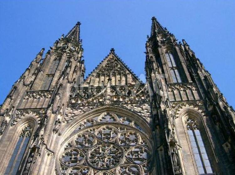 聖ヴィート大聖堂 バラ窓 外観 チェコ 聖ヴィート大聖堂 バラ窓 外観 チェコ ヨーロッパ,キリスト教,プラハの写真素材