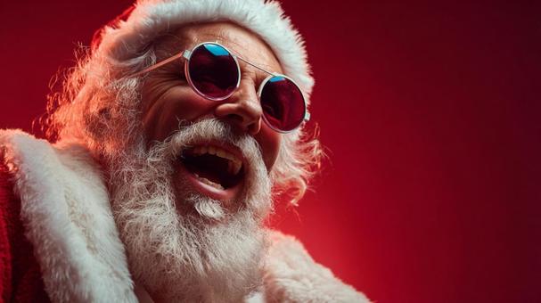 クリスマス　ファンキーなサンタの写真