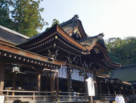 Oogami Shrine, hall of worship, wooden building, a shrine, JPG