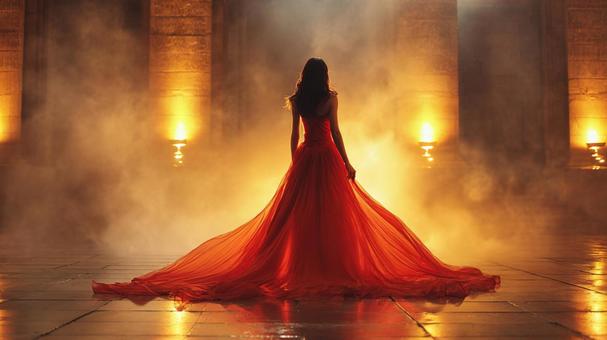 炎に包まれた女性の写真