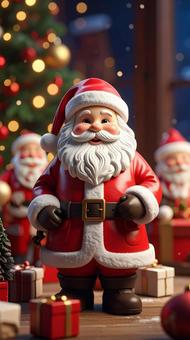 サンタクロースの置物 クリスマス サンタクロースの置物 クリスマスの写真