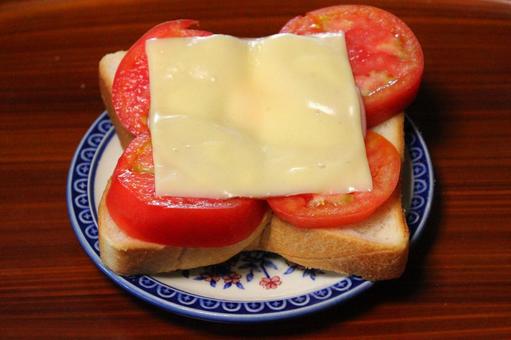 사진, 토스트, 토마토, 치즈, 
