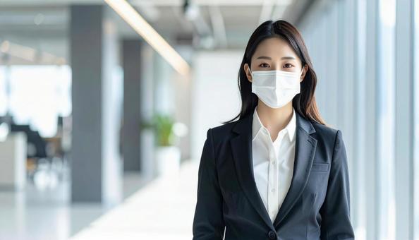 マスクをつける人 マスクをつける人の写真