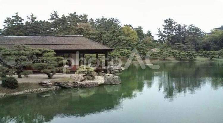 栗林公園 栗林公園,日本庭園,景色の写真素材