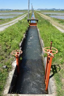 Photo, agricultural waterway, canal, agricultural water use, 