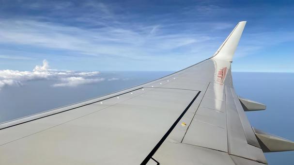 飛行機から見た美しい景色 飛行機から見た美しい景色 飛行機,翼,ジェット機の写真素材